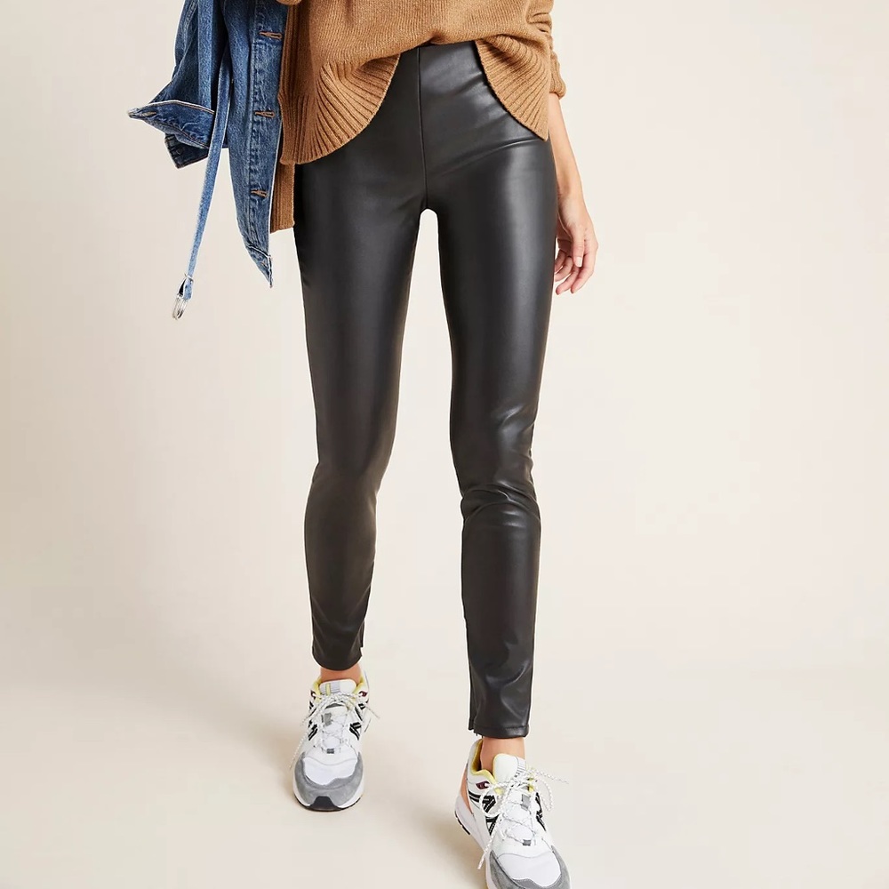 Velvet Berdine Faux Leather Leggings S Ankle Zip